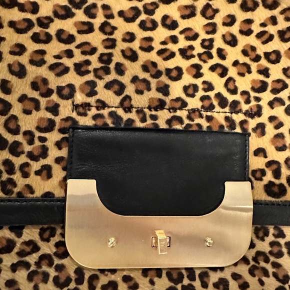 Diane Von Furstenberg Vintage Leopard Pony Hair Handbag - Picture 2 of 12